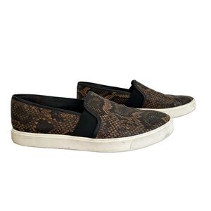 Vince Blair Snake Effect Leather Sneaker 10